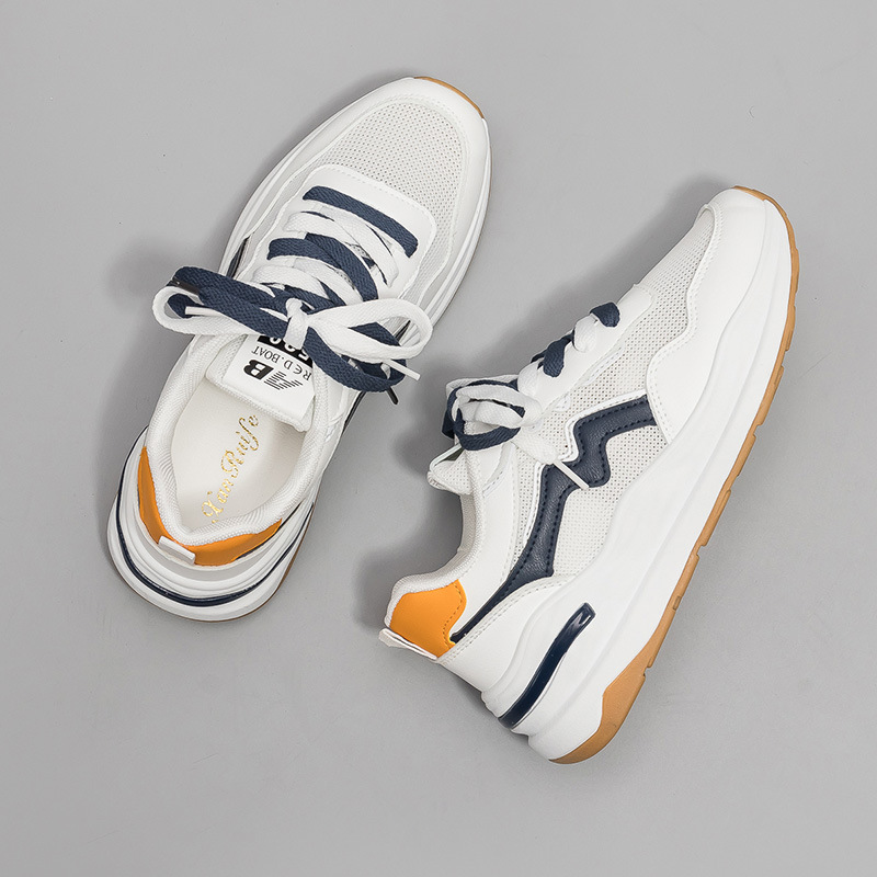 Estilo coreano verano nuevo torpe zapatos para mujeres 2022 nuevo versátil estudiante zapatillas Zapatillas de mujer zapatos blancos A1838