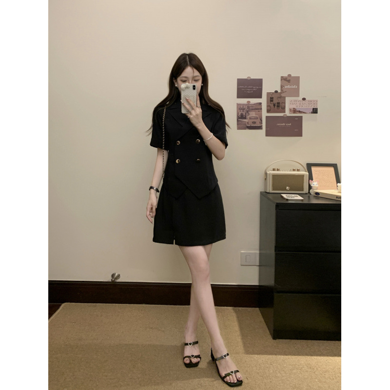 微胖显瘦时尚职场套装大码气质女装2025早秋新款短袖半身裙A5595|undefined