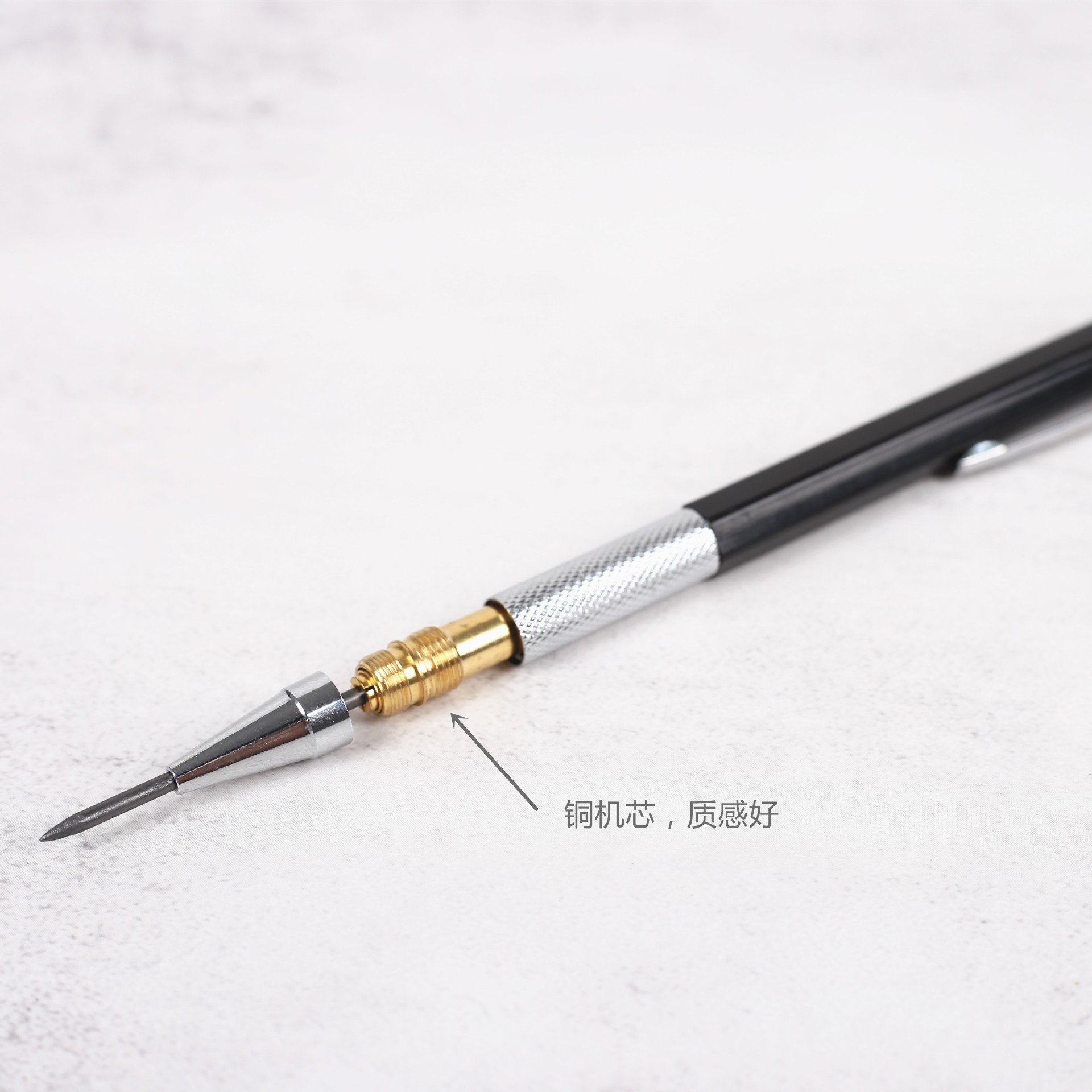 Venta al por mayor personalizado estudiante prensa lápiz Oficina arte ingeniería móvil lápiz dibujo metal lápiz automático