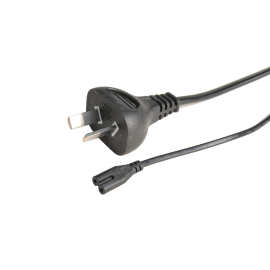 胜牌澳标二插直八字尾2.5A台灯家用电器电源AC插头延长线过环保CE