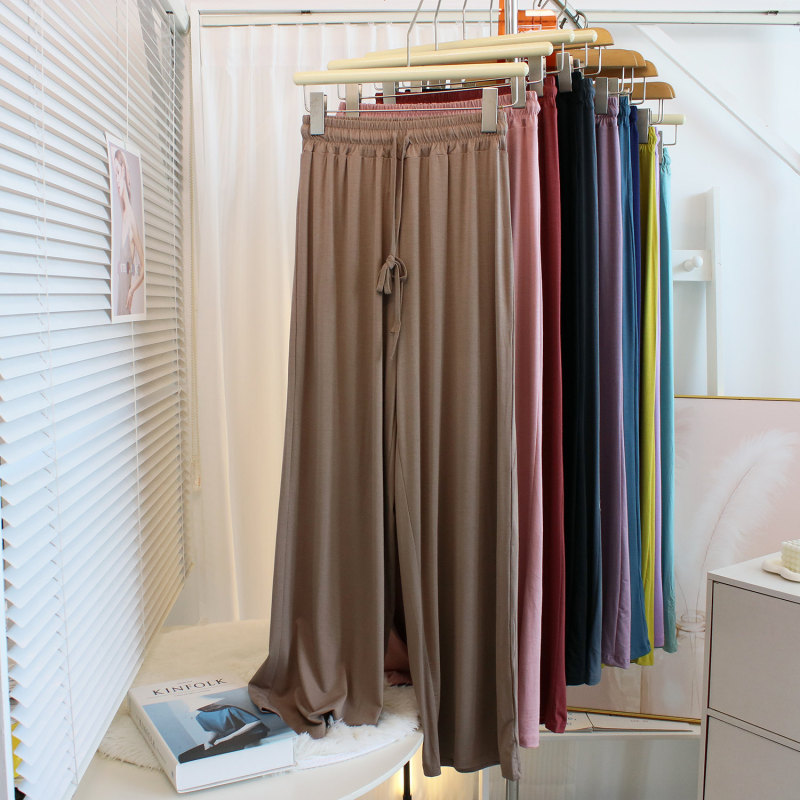 Drapey Modal Wide-Leg Pants Casual Long Pants for Women Spring and Summer Thin Loose Straight Home Pants Yoga Dance Pants