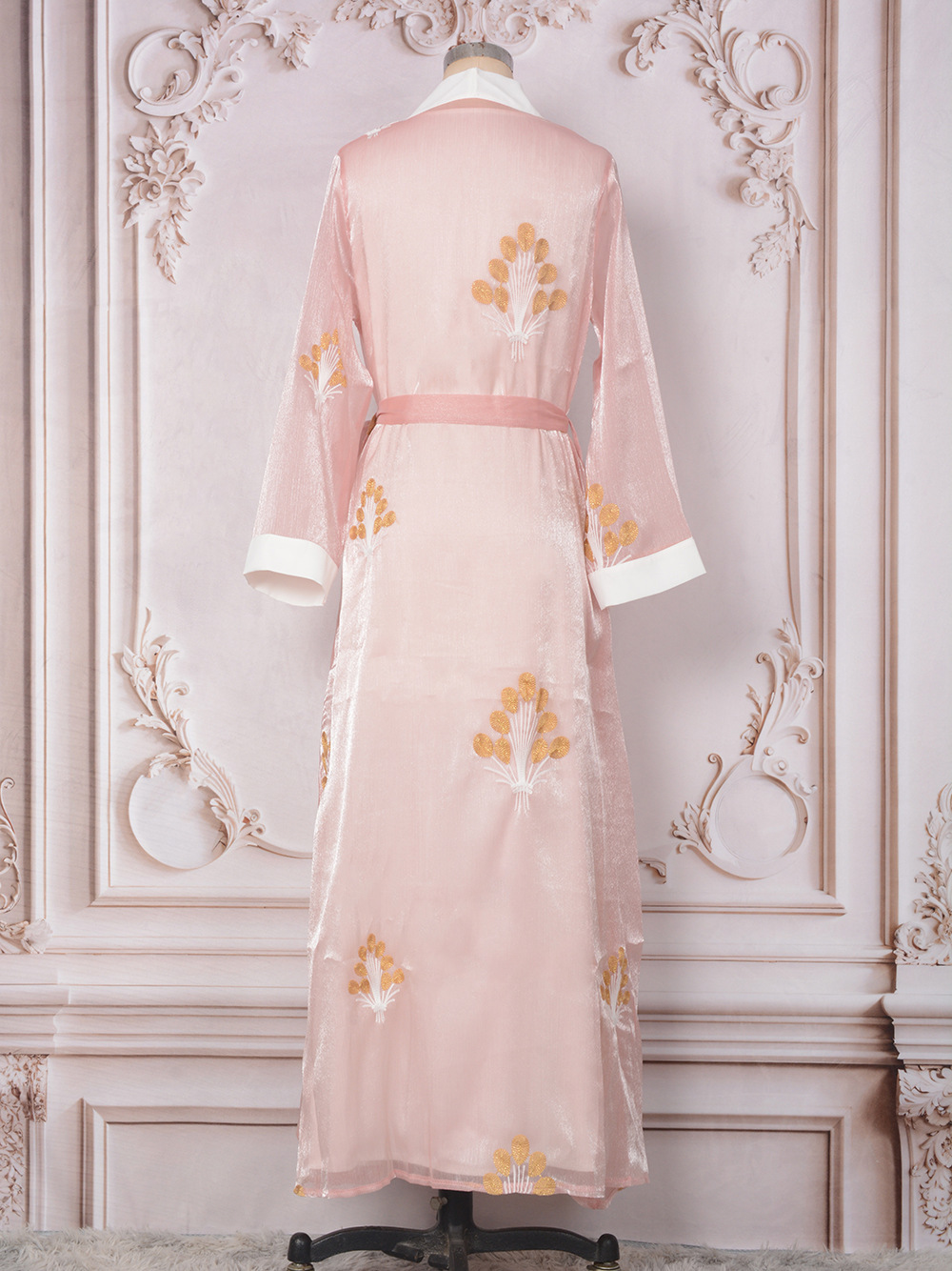 MT116 Cross-border Middle Eastern Commuting Ethnic Style New Embroidered Sequin Two-Piece Set Foreign Trade Arab Dress_ecoleips.com