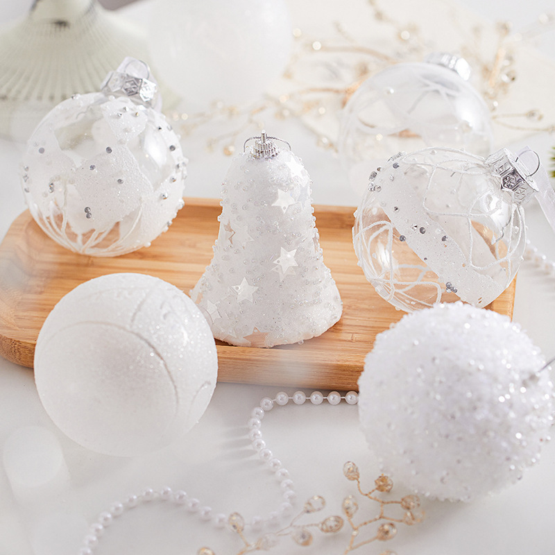 Amazon Simple Christmas Ball Ornaments DIY Christmas Atmosphere Decoration Christmas Tree Painted Ball Hanging Decorations