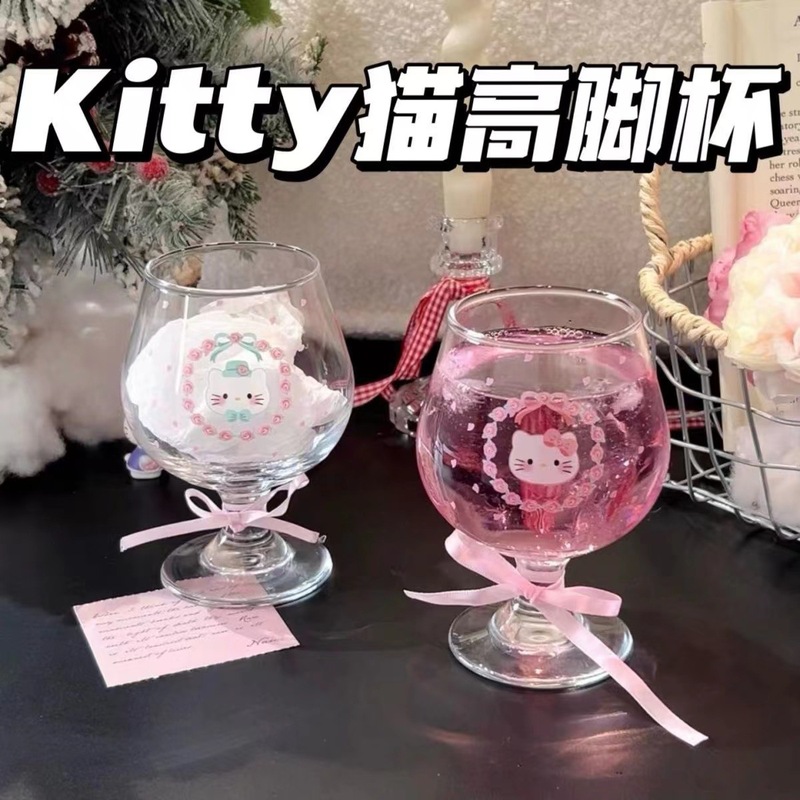 玻璃杯大合集凯蒂猫高颜值喝水杯子可爱卡通果汁饮料咖啡杯可代发|undefined