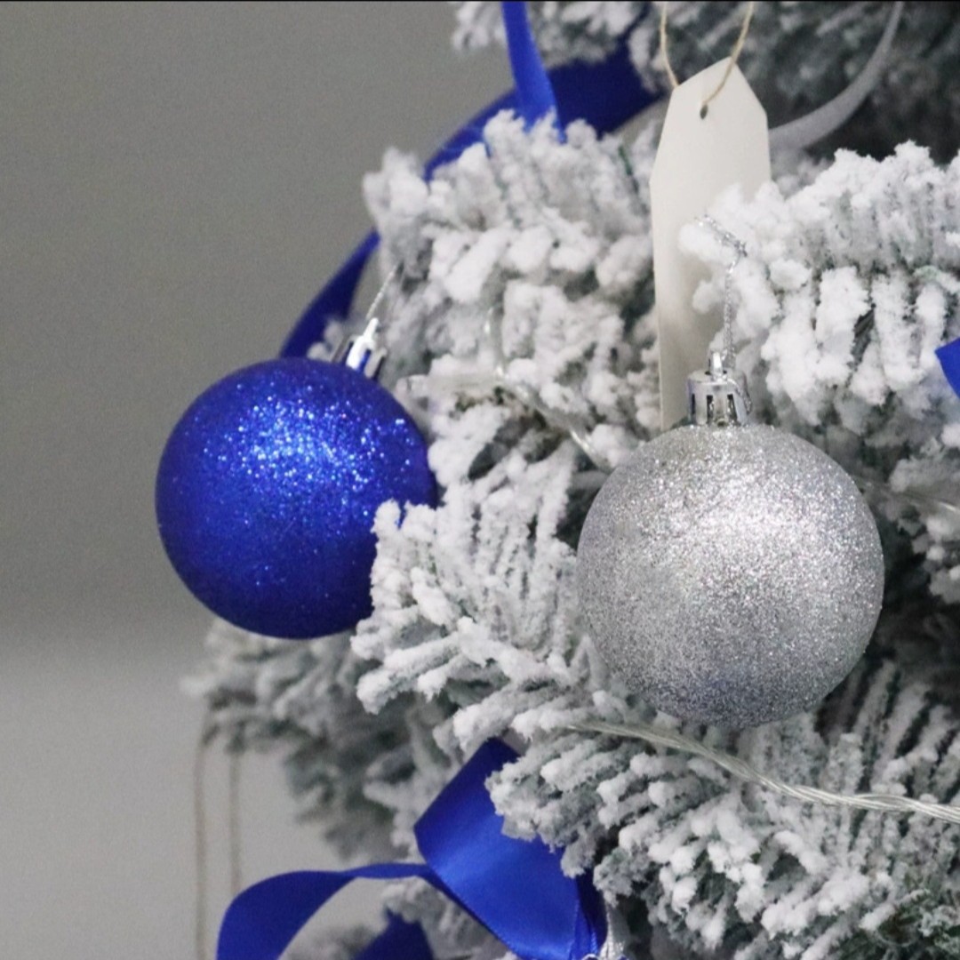 Decoración de Navidad brillante polvo de árbol de Navidad bola de decoración bola de Navidad mixta bola de plástico clásica