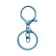 Metal color paint eight-character lobster clasp three-piece set key chain key ring diy jewelry pendant material accessories