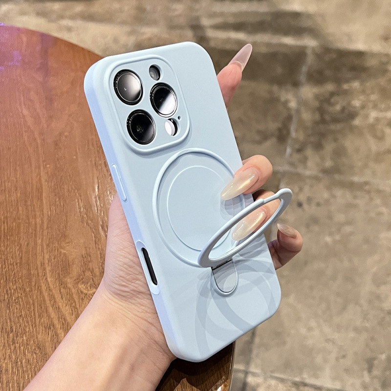 液态硅胶适用iPhone17PROMAX手机壳一体磁吸支架苹果15防摔保护套|undefined