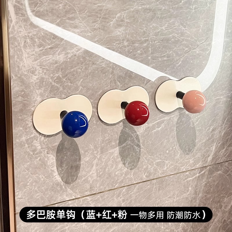 Baño sin perforación, fuerte gancho de viscosa, baño para el hogar, pared creativa, gancho de soporte de carga de almacenamiento de toalla