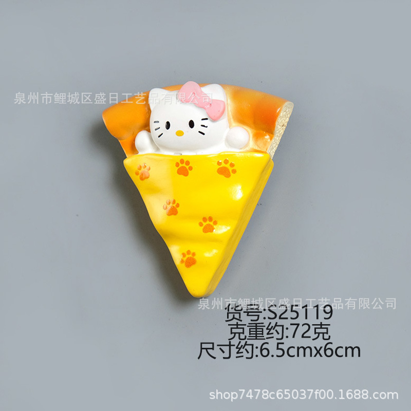 新款创意仿真食玩树脂冰箱贴3D卡通小猫系列磁性贴厂家批发|undefined