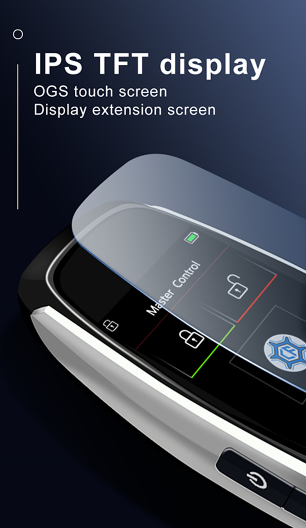 Smart Car Key Upgrade Modification One-Key Start LCD Touch Screen Remote