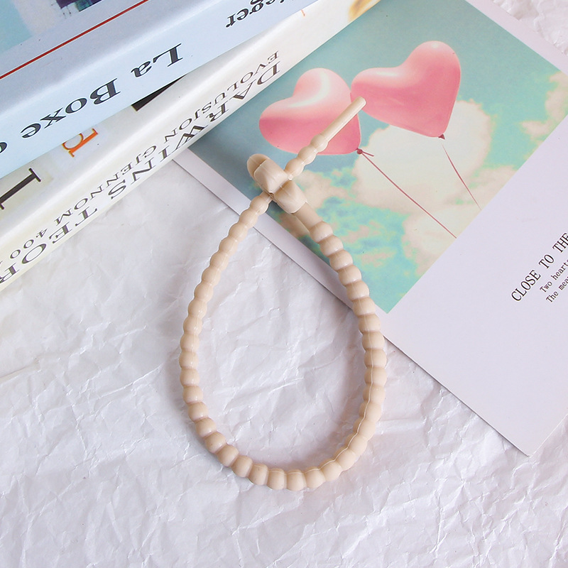 25cm colorido pequeña flor de silicona cuerda DIY joyería llavero accesorios auto-bloqueo cordón Correa cordón corbata