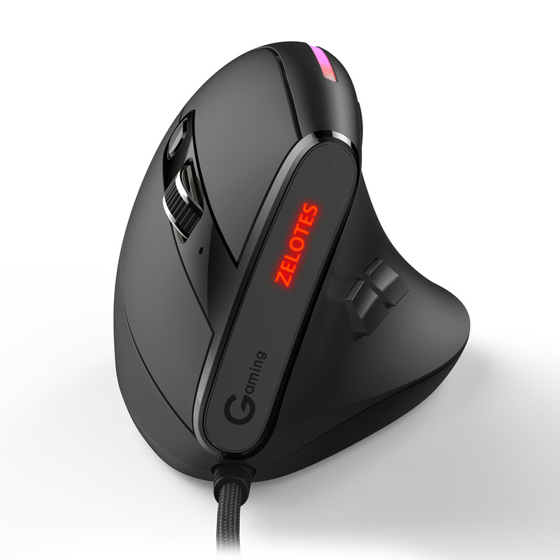 Zelotes Master T50Rgb Vertical Grip Ergonomic Programming Game Notebook Wired Mouse Zelotes Master T50Rgb Vertical Grip Ergonomic Programming Game Notebook Wired Mouse