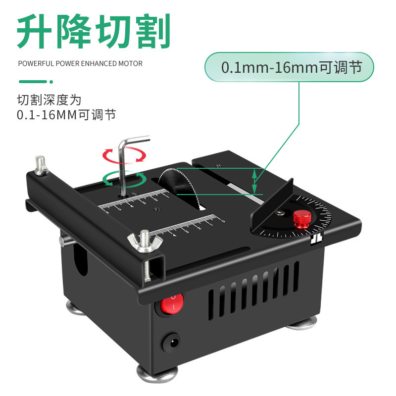 锂电款微型家用桌面小台锯木工迷你小电锯模型锯便携式小型切割机|undefined