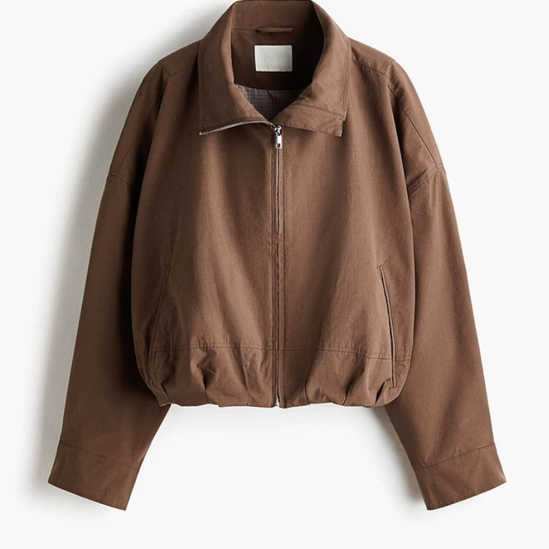 Cross-Border Aliexpress 2026 Spring New European and American Style Fashionable Bubble Hem Cotton Jacket 1341989 Cross-Border Aliexpress 2026 Spring New European and American Style Fashionable Bubble Hem Cotton Jacket 1341989
