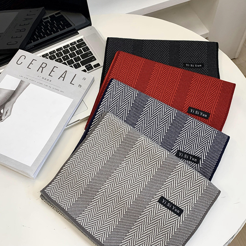 Bufandas para mujeres de alta calidad otoño y invierno nueva moda universal estilo británico europeo y americano ligero de negocios buñuelo de punto calentamiento chal