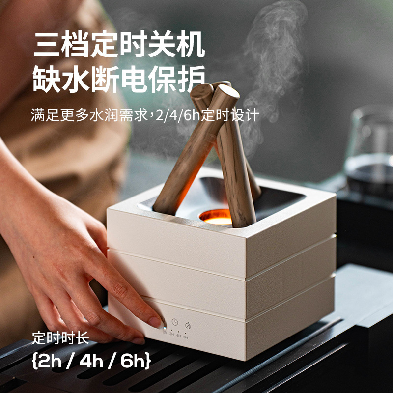 2025 クロスボーダー焚き火アロマテラピーマシンホームデスクトップ USB プラグインカラフルな炎の雰囲気エッセンシャルオイルディフューザー加湿器|undefined