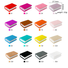 Cross-border stack book-shaped rectangular cartoon silicone beads DIY printed silicone beads accessories pen scatter beads double hole color