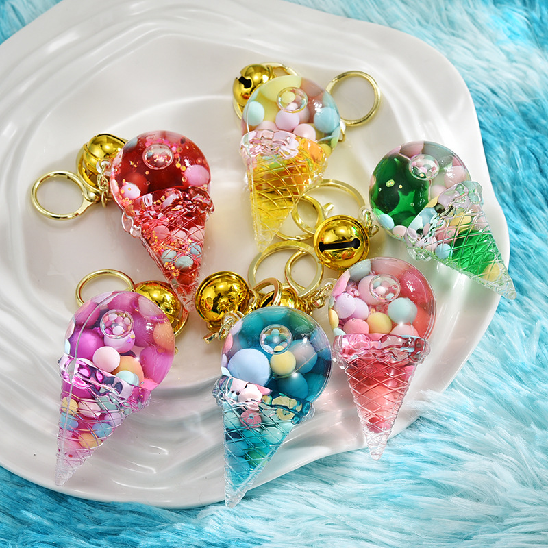 Cartoon Style Ice Cream Bell Arylic Women's Keychain display picture 1