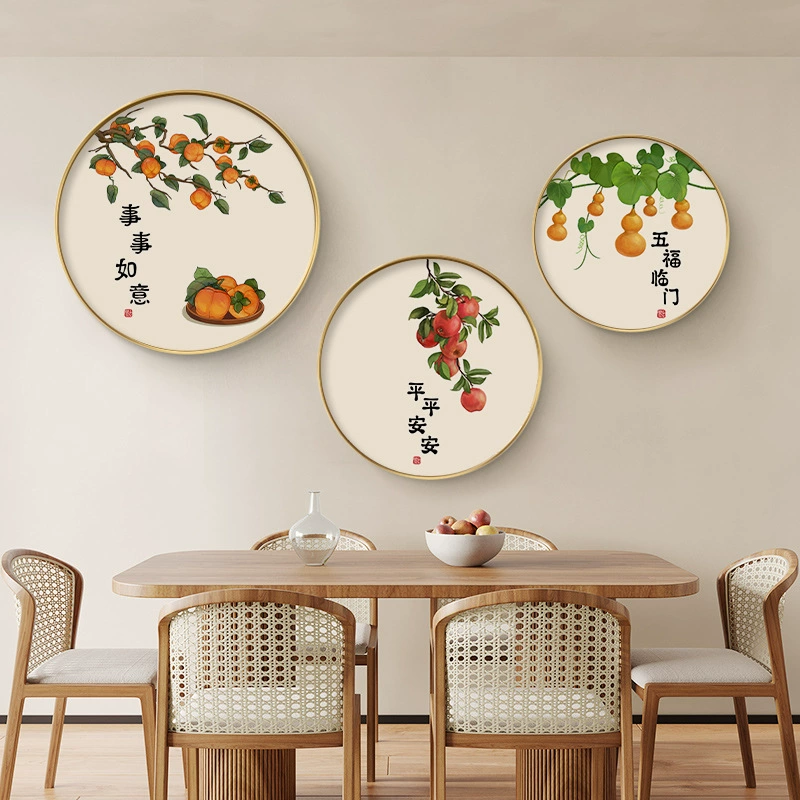 Shishi Ruyi новый китайский ресторан декоративная живопись столовая настенная роспись гостиная диван фон настенная подвесная картина круглая