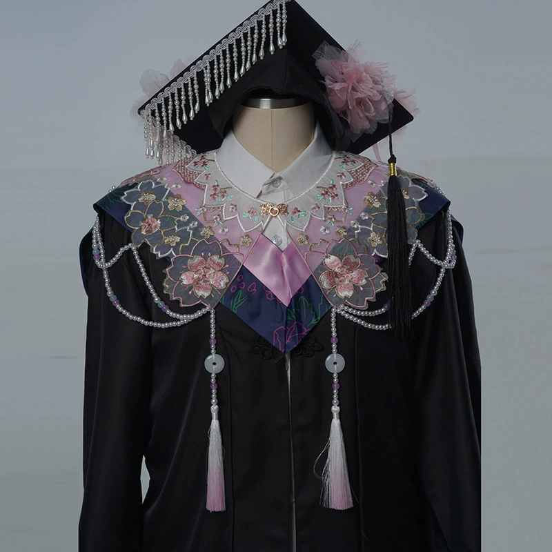 Облачное плечо модное платье из конского лица с вышивкой кисточкой поддельный воротник ретро шаль