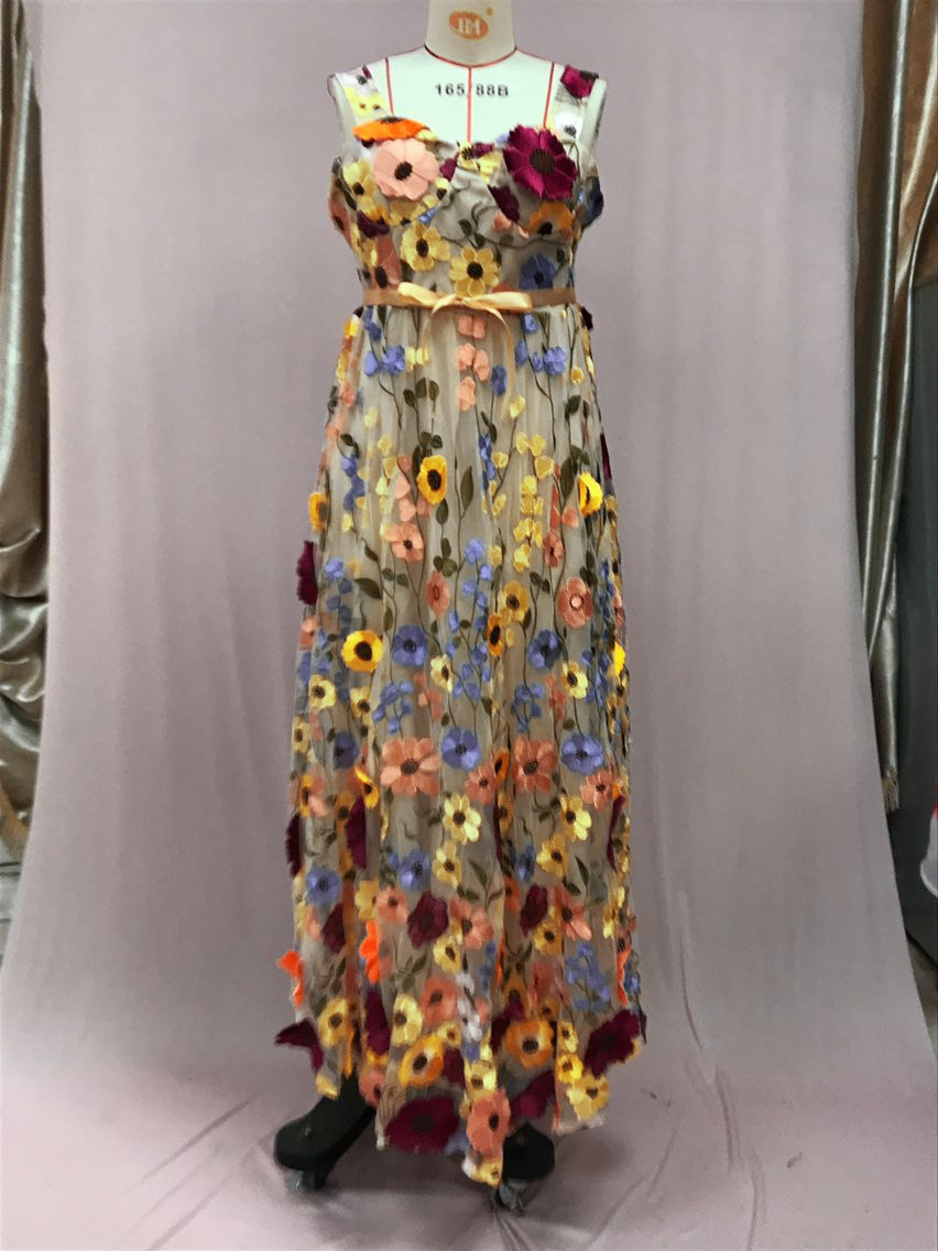 Polyester, Chiffon Fabric Type Wholesale Women's Elegant Pastoral Flower Holiday Lawn Strap Sleeveless Swing Dress
