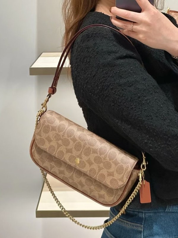 Koujia 2025 新しいブルックフラップバゲットバッグ脇の下バッグシングルショルダーポータブルクロスボディチェーン通勤レディースバッグ|undefined