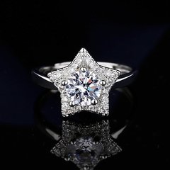 跨境歐美風時尚星星鋯石飾品套裝女式戒指耳釘項鍊女首飾配飾批發