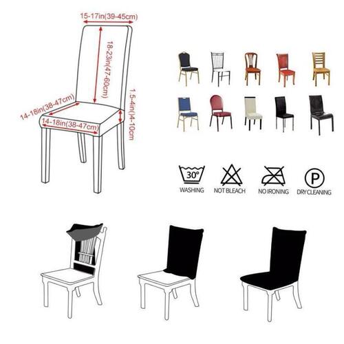 Solid Color Chair Cover Spandex Stretch Elastic Chair Covers