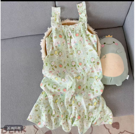 Nube transfronteriza algodón cinturón cojín de pecho pijama de mujer cinturón dulce de dibujos animados estudiantes pueden usar ropa de casa pijama