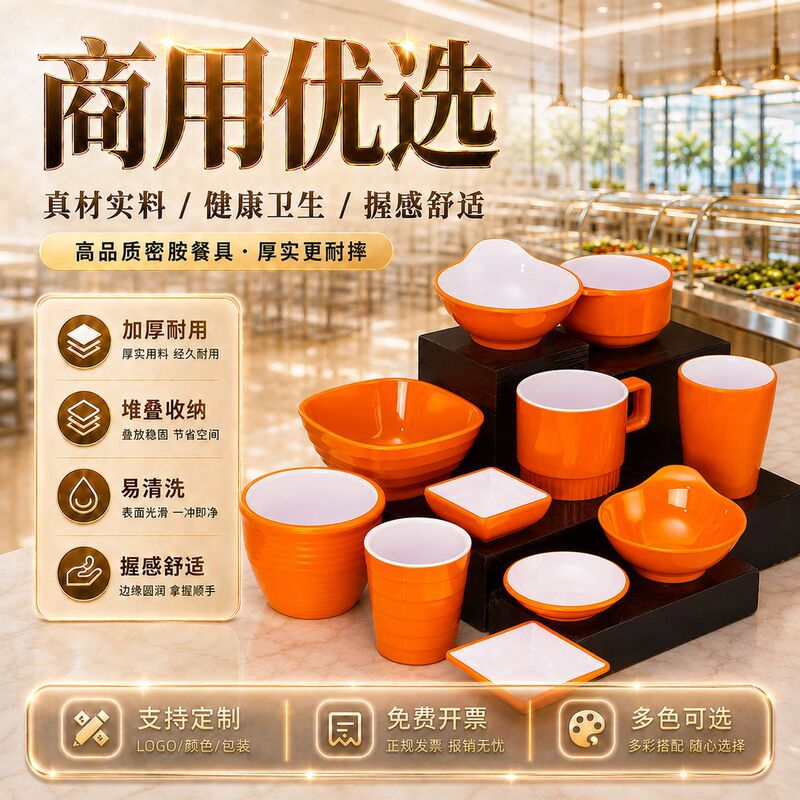 Hot Pot Side Dish Dipping Dish Flavor Dish Restaurant Tea Cup Melamine Self-Service Side Dish Bowl Soup Bowl Rice Bowl Commercial