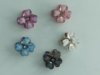 Crystal from pearl, children's crab pin for princess, cute hair accessory flower-shaped, hairgrip, decorations, flowered