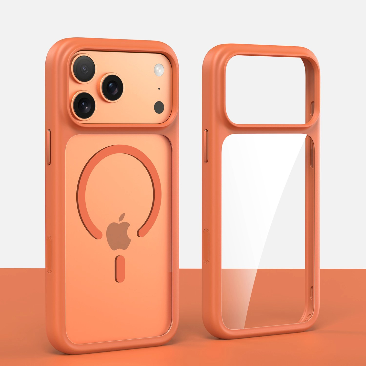 Suitable for Apple 18Promax Mobile Phone Case, Transparent Magnet