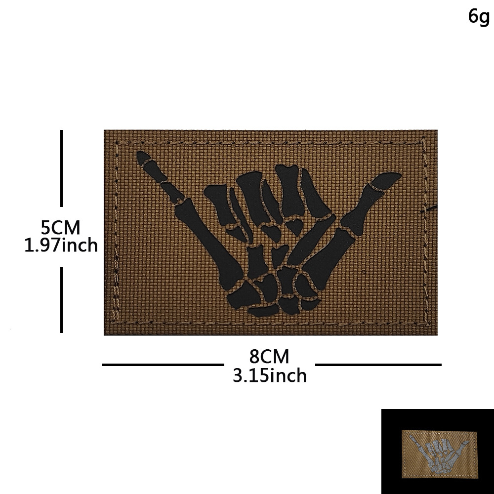 Parche Táctico de Velcro Luminoso IR 666 de Nailon para Mochila y Ropa