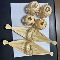 潮汕手作り竹編文創小提灯刺繍ボート発光手提げ提灯diy古風ストラップバッチ