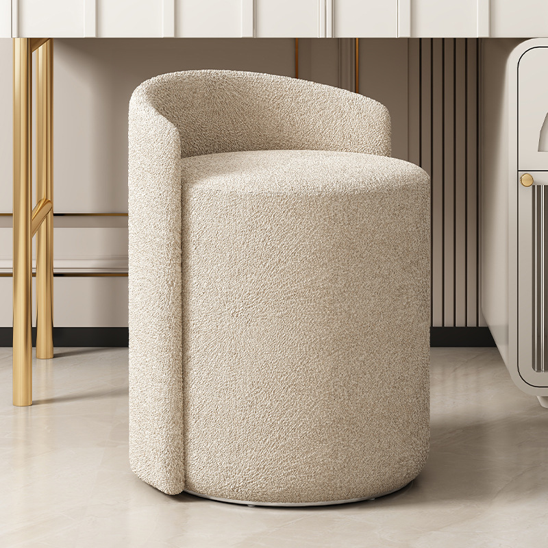 Maquillaje taburete silla niñas moderno simple avanzada lana de cordero Internet celebridad fotografía vestidor taburete guardarropa silla taburete redondo