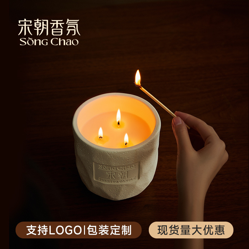Song Dynasty Kunlun Aromatherapy Candle Essential Oil for Bedroom Indoor Use, Long-Lasting High-End Bedroom Fragrance, Gift for Women, Souvenir