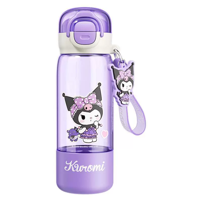 Детская пластиковая кружка из трайтана Sanrio Kuromi, симпатичная мультяшная кружка для детей, портативная, с ярким внешним видом, сотрудничество в брендинге