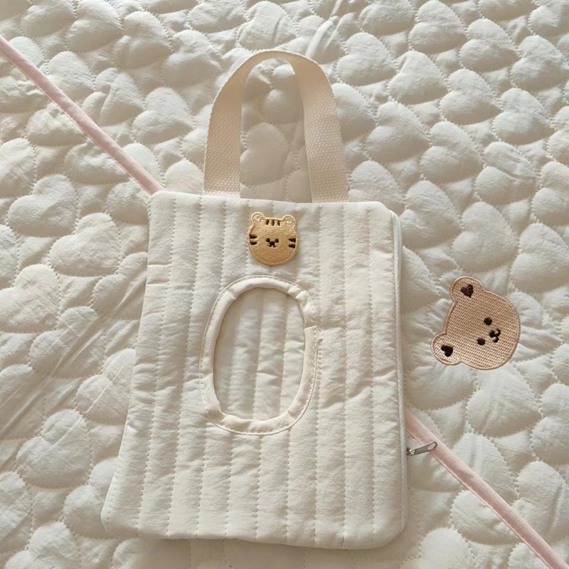 韓国版刺繍小動物アニメかわいいティッシュ収納車用ウェットティッシュ|undefined