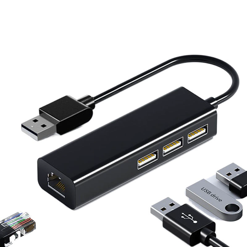 Rj45 Тип-C к сетевому порту конвертер сетевой карты USB USB2.0HUB Проводная сетевая карта без привода 100 мегабит сетевая карта