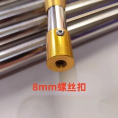 不鏽鋼抄網杆 黃套加固魚叉杆 可伸縮定位香椿杆魚網杆批發