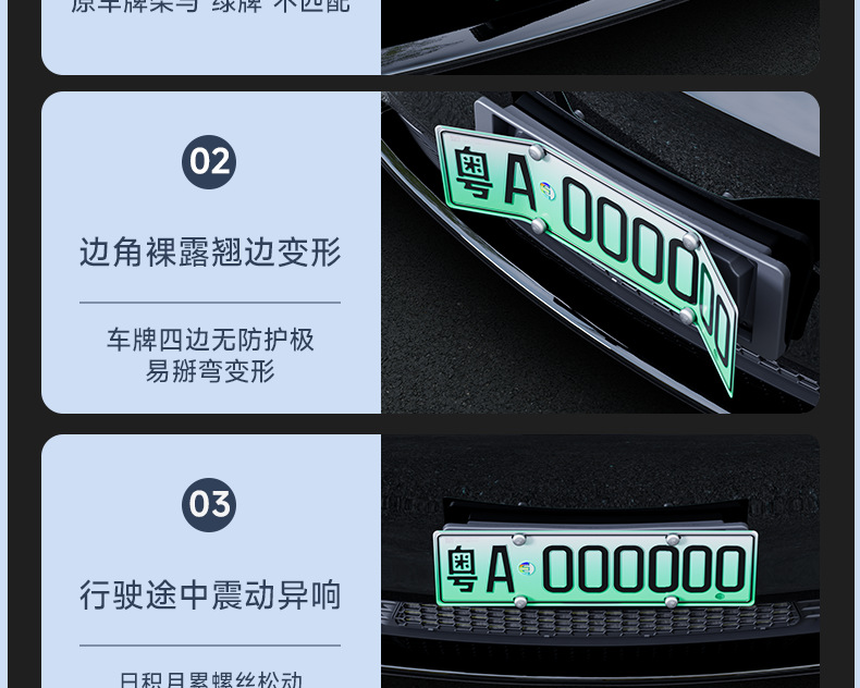 Suitable for the Modified Version of Tesla Model Y/3/Y L License Plate Frame Suspension-Type Full-Cover License Plate Frame Holder Modification