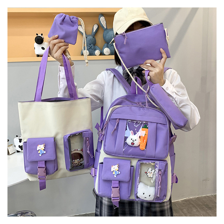 Wholesale Large-capacity Doll Pendant Five-piece Backpack Nihaojewelry display picture 24