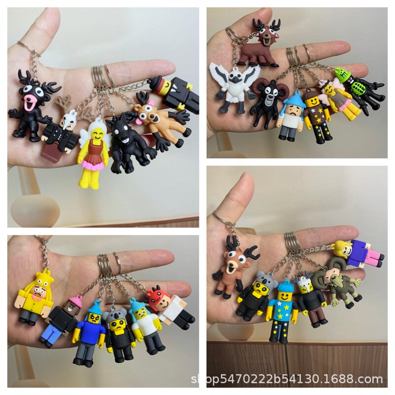 99 Nights in the Forest Keychain Pendant Elk Owl Goat Monster Game Figure Archaeological Blind Box