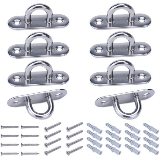 不锈钢船用五金挂件 椭圆形固定扣 椭扣 固定板座 船用索具件