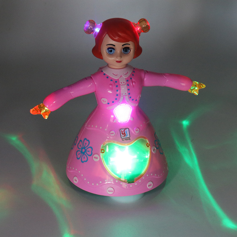 Eléctrica Universal baile princesa mano caminando música luz 360 rotación baile pequeña princesa puesto al por mayor