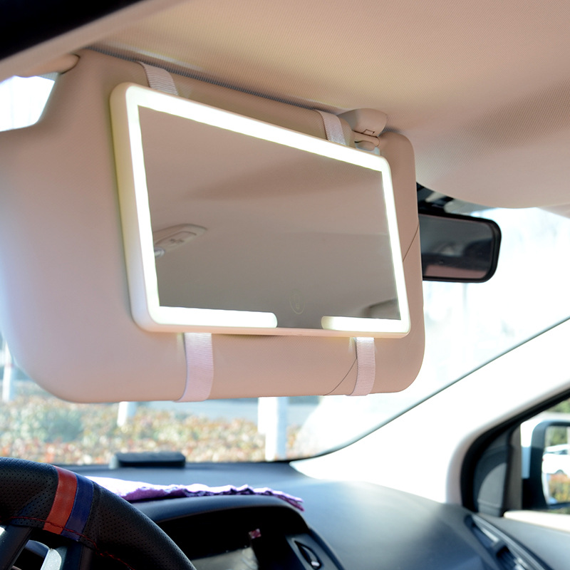 Car-Mounted New Goddess Makeup Mirror, High-Definition Mirror Led Portable Makeup Mirror, Advanced Makeup Mirror, Makeup Co-Pilot