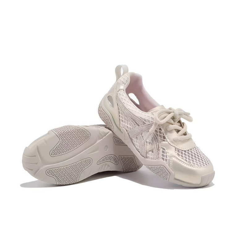 Zapatos deportivos de malla para damas versátiles 2026 verano nuevo hueco transpirable entrenamiento de entrenamiento deportivo casual zapatos de malla suave