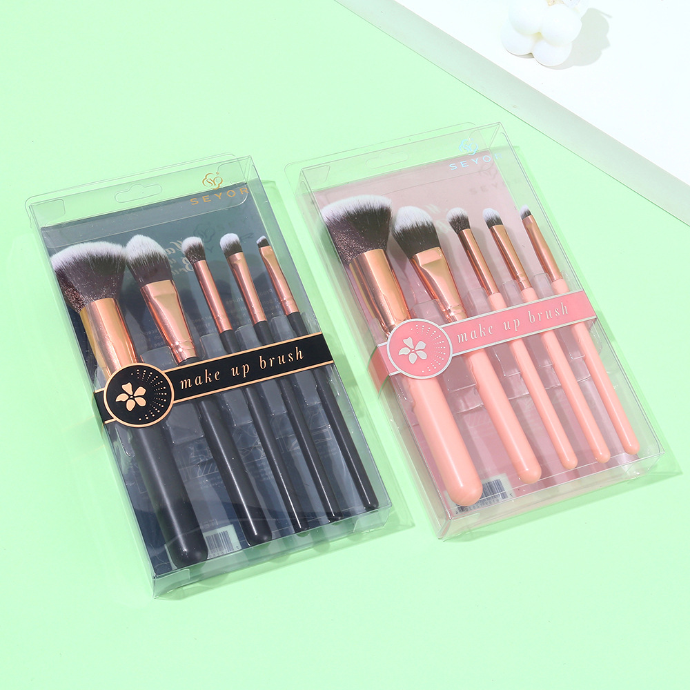 SEYOR / Siyu 5 conjuntos completos de cepillo de maquillaje conjunto de cepillo de blush a granel cepillo de tinción cepillo de sombra de ojos cepillo herramientas de maquillaje