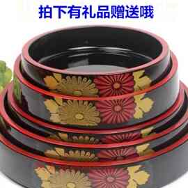 桔牌菊花圆形刺身寿司三文鱼冰盘冰托鱼生拼盘料理冰板海鲜餐具