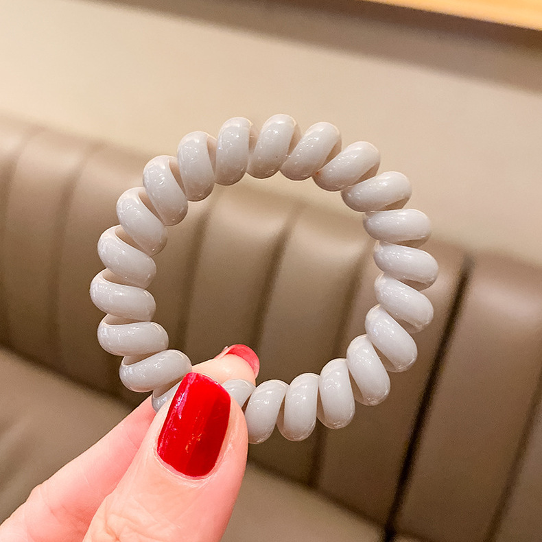 Boucle de ligne téléphonique de couleur bonbon, cheveux attachés de fille douce, bandeau en caoutchouc, cheveux en corde coréens simples et sans trace_voghion.com